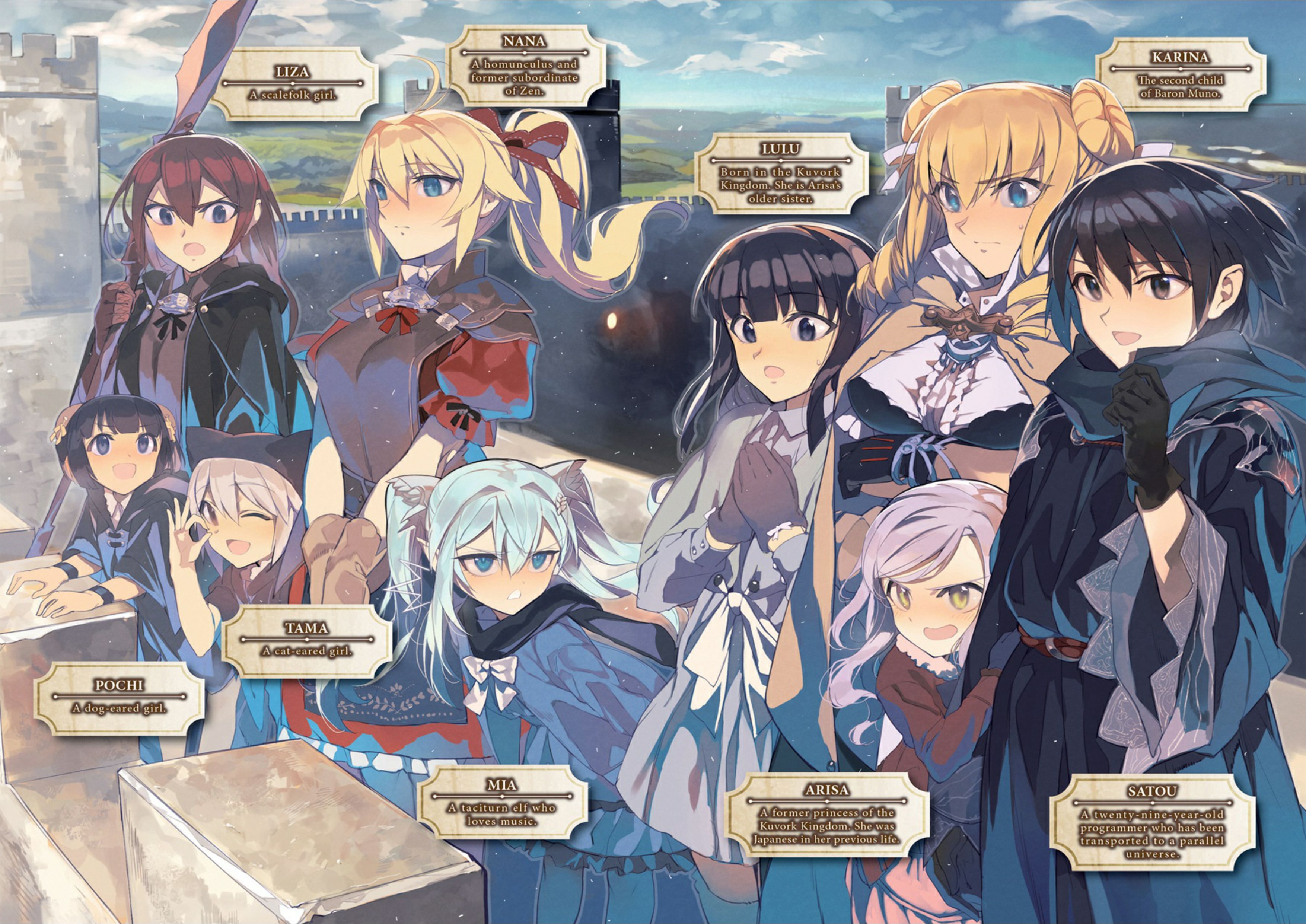 Death March kara Hajimaru Isekai Kyusoukyoku V4 Illustration - Megumi Novel