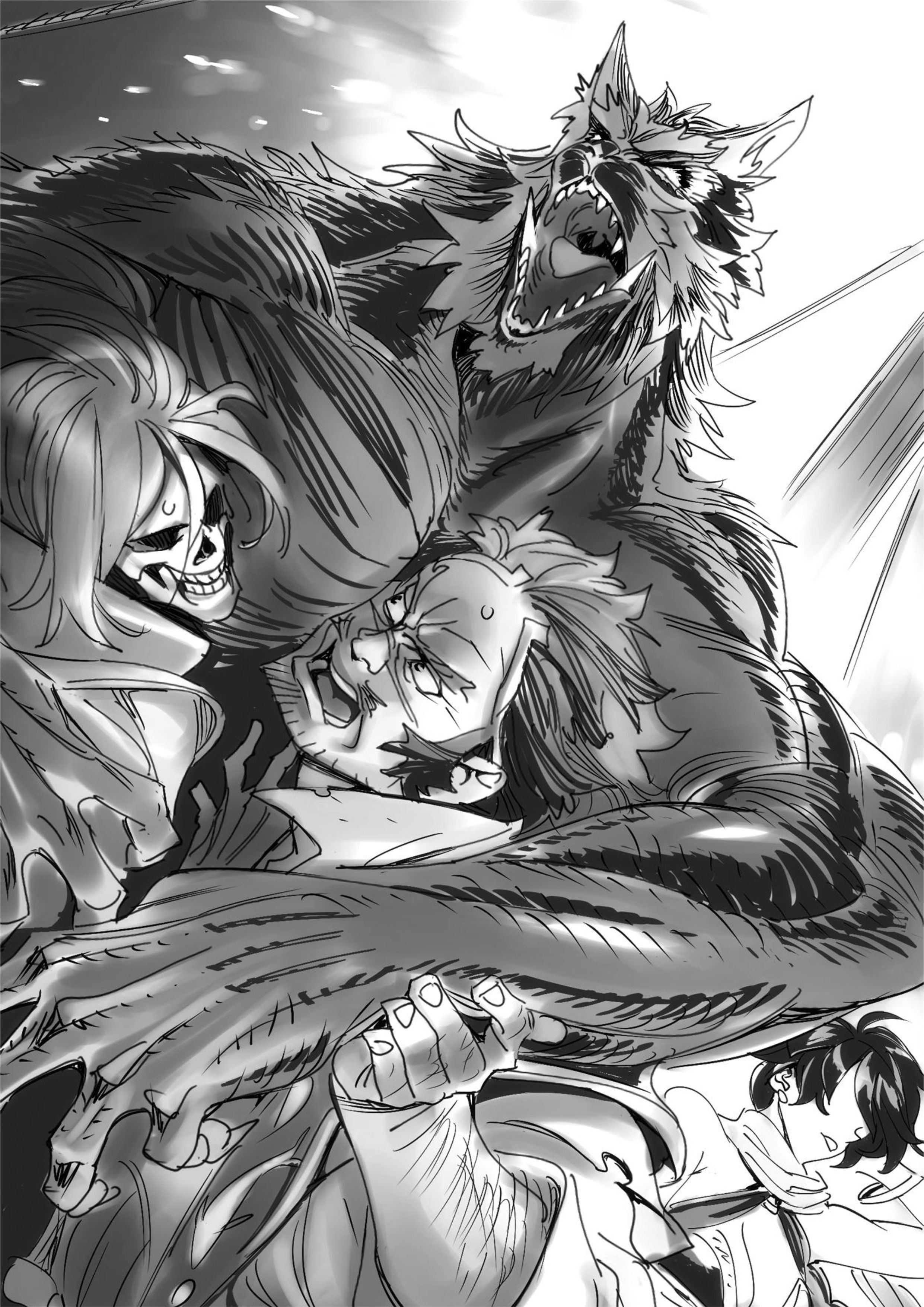 Jinrou e no Tensei V3 Illustration - Megumi Novel