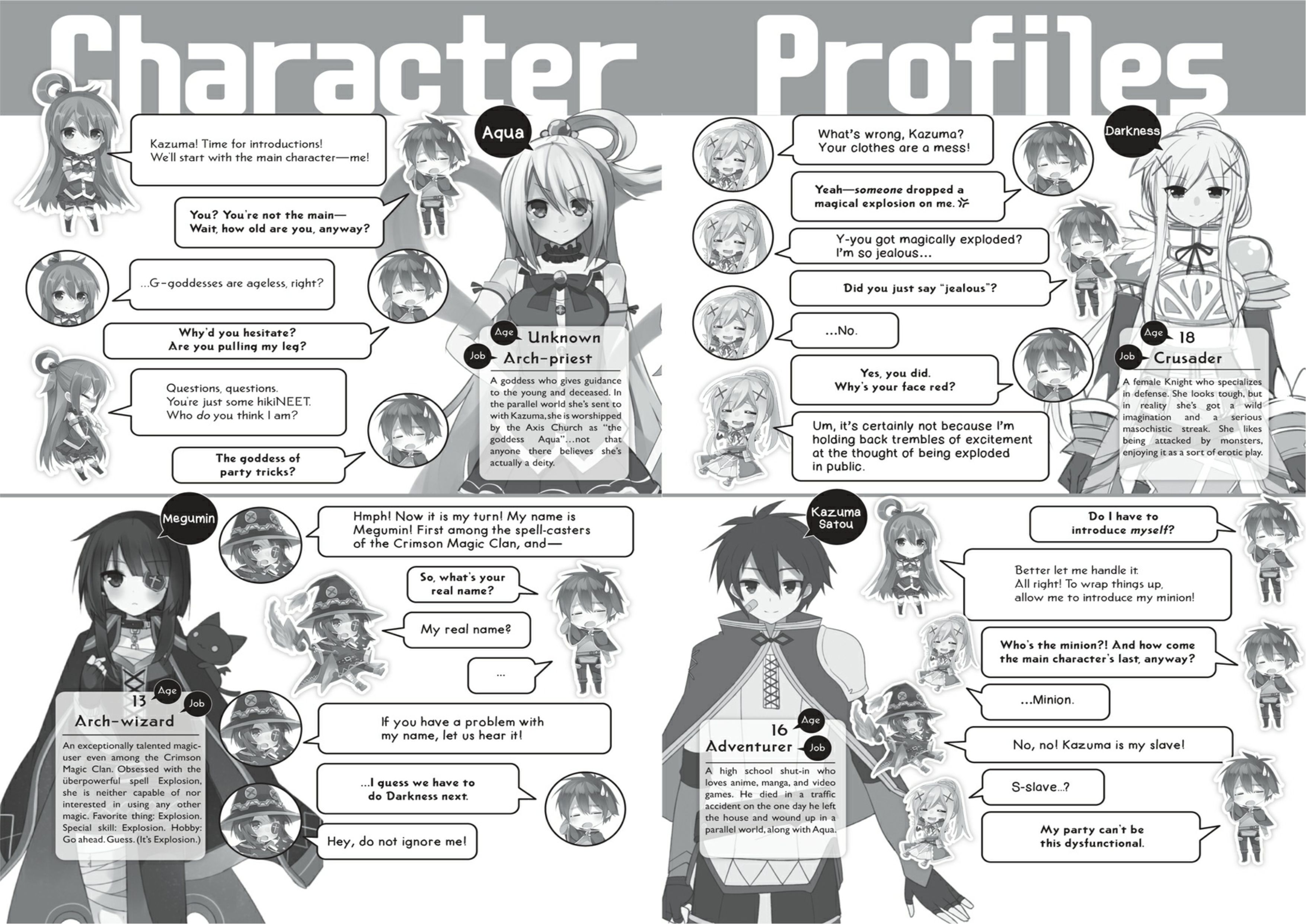 Konosuba V1 Illustration - Megumi Novel