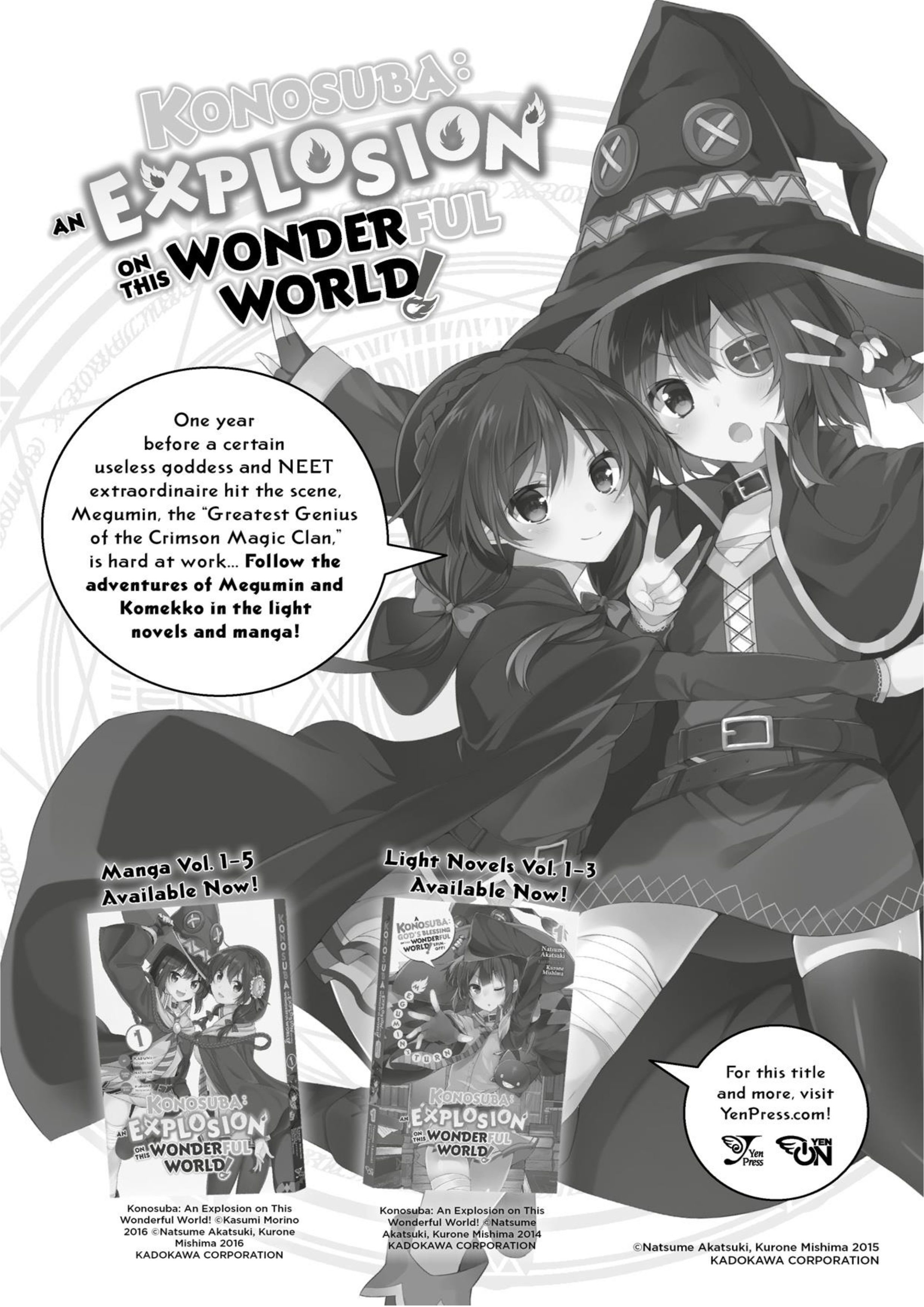 Konosuba V15 Illustration - Megumi Novel