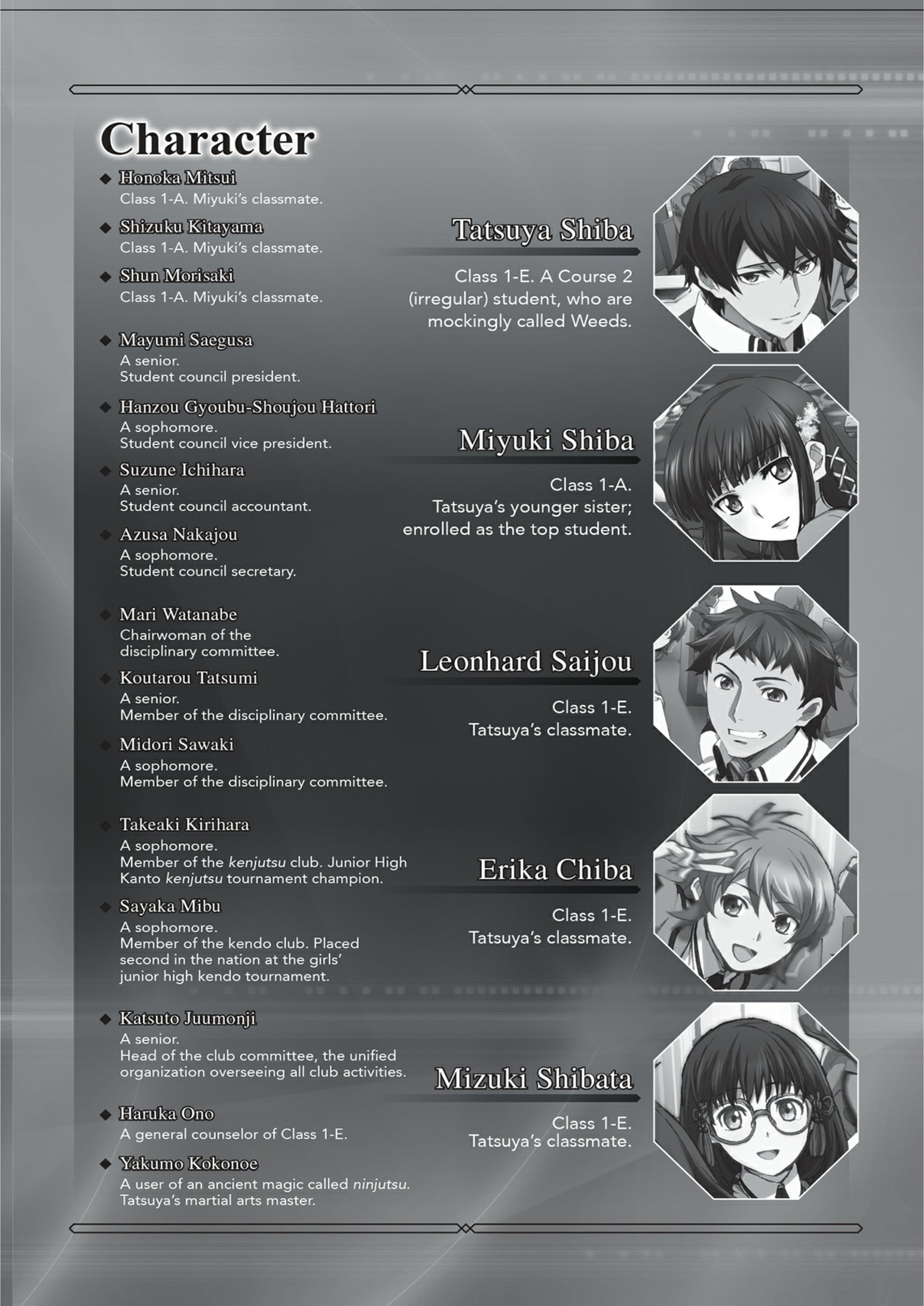 Mahouka Koukou No Rettousei V1 Illustration - Megumi Novel