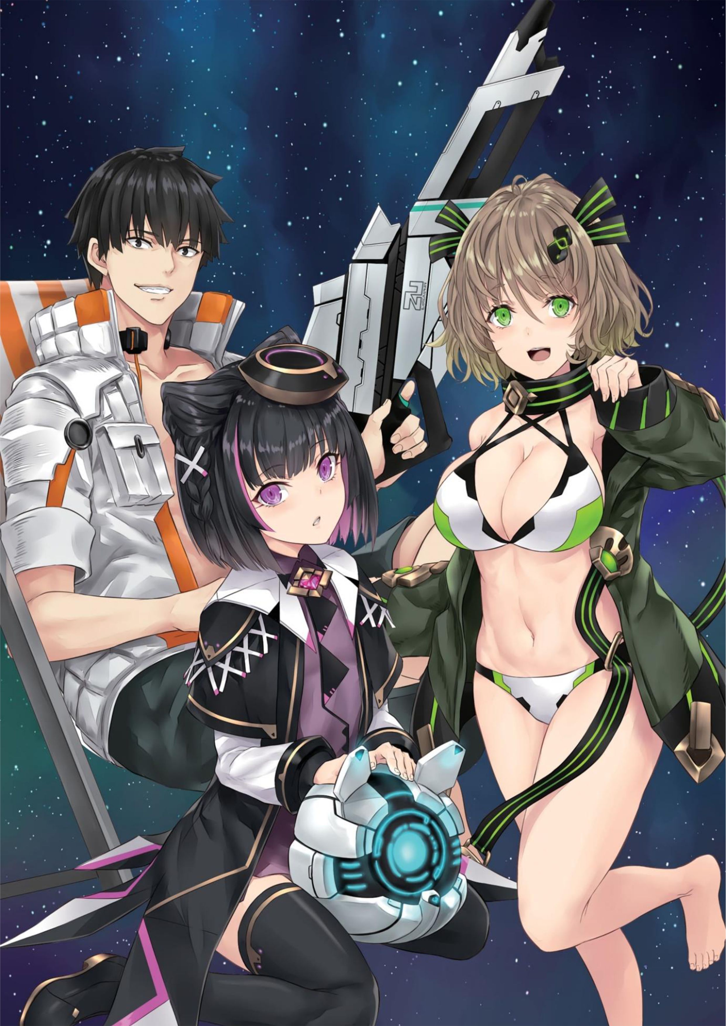 Mezametara Saikyou Soubi to Uchuusen Mochidattanode V3 Illustration - Megumi Novel