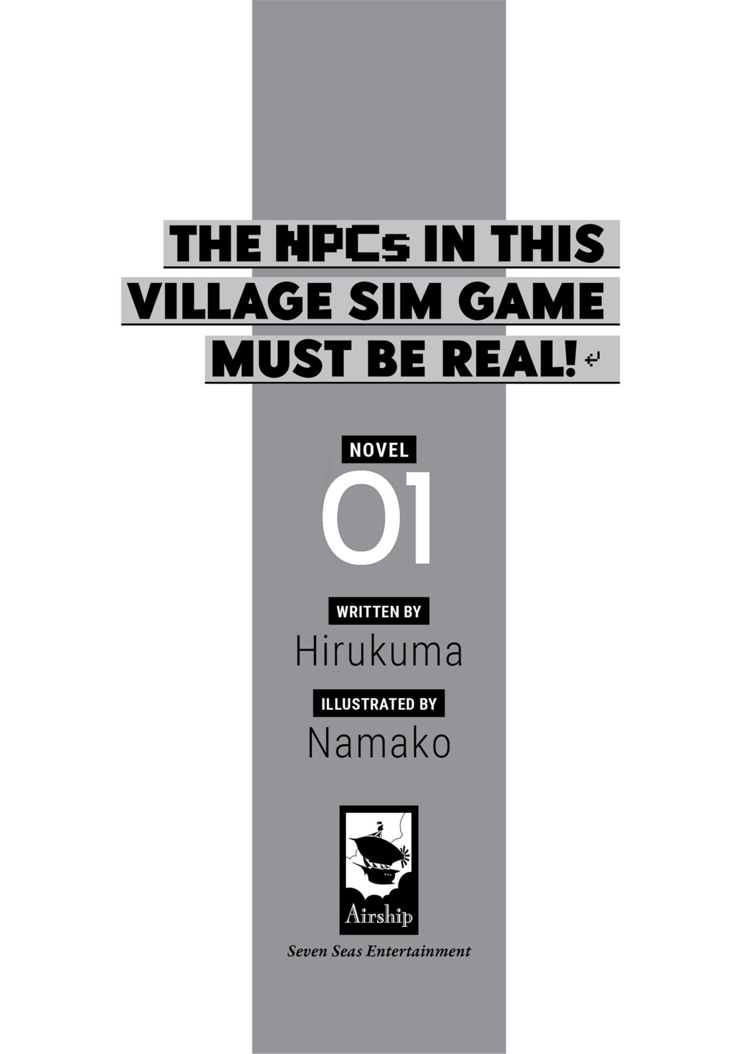 Murazukuri Game no NPC ga Namami no Ningen toshika Omoenai V1 Illustration - Megumi Novel