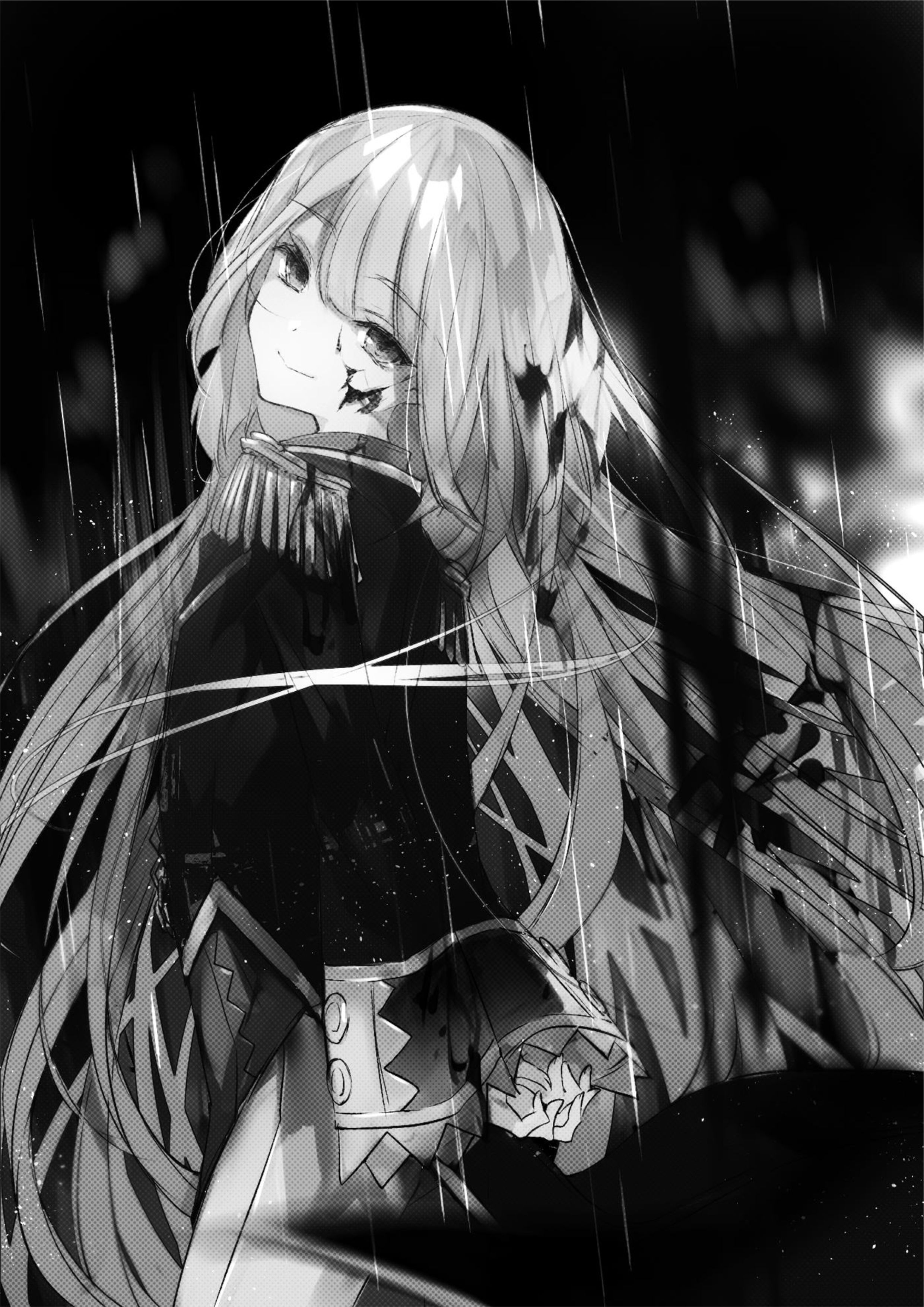 Shinigami ni Sodaterareta Shoujo wa Shikkoku no Ken wo Mune ni Idaku V1 Illustration - Megumi Novel