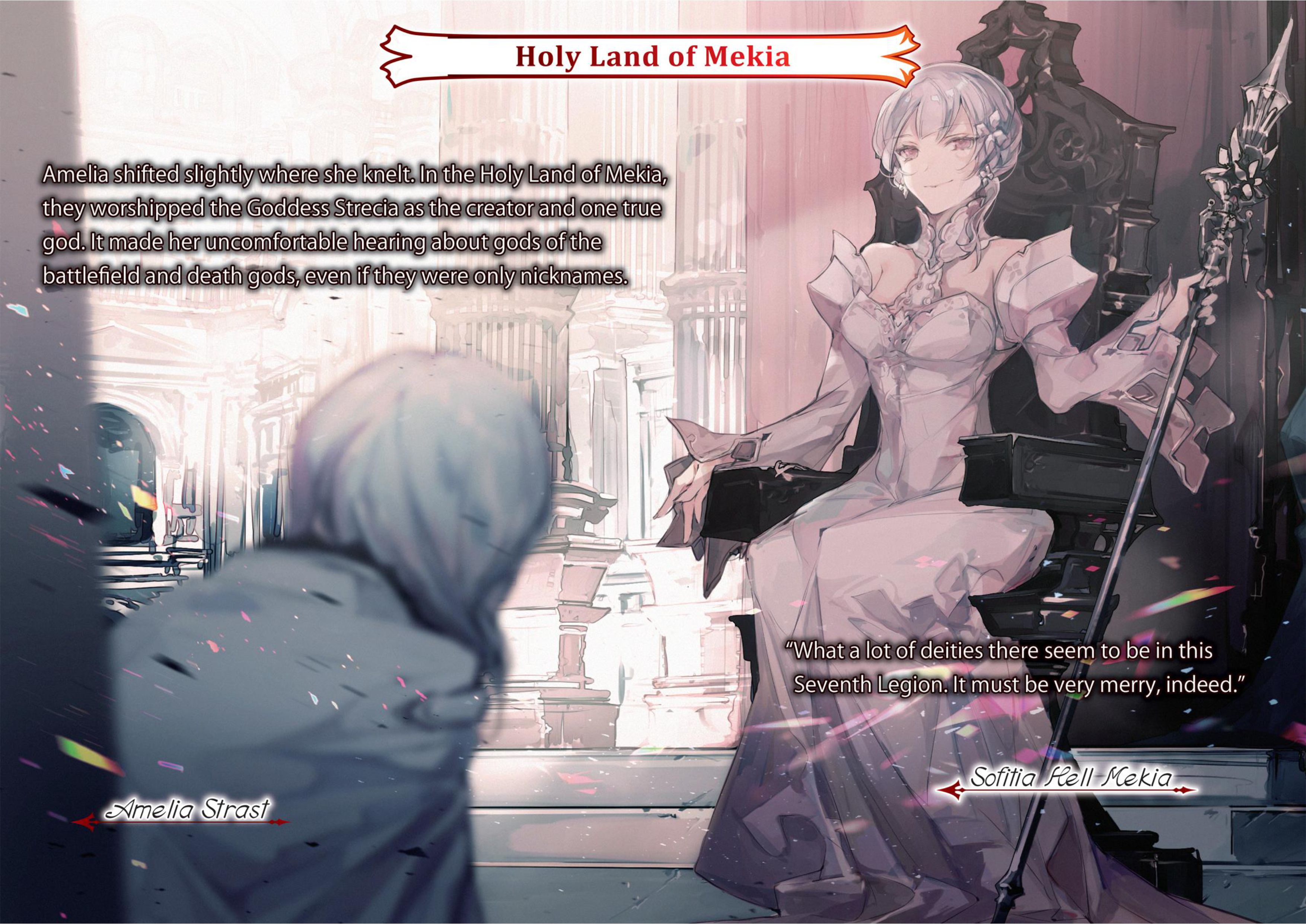 Shinigami ni Sodaterareta Shoujo wa Shikkoku no Ken wo Mune ni Idaku V2 Illustration - Megumi Novel