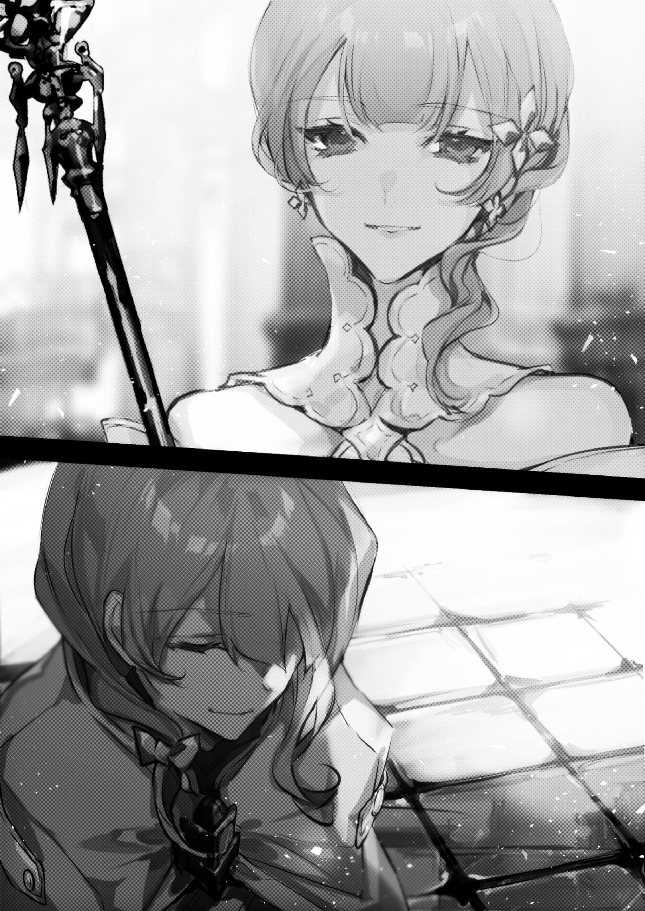 Shinigami ni Sodaterareta Shoujo wa Shikkoku no Ken wo Mune ni Idaku V2 Illustration - Megumi Novel