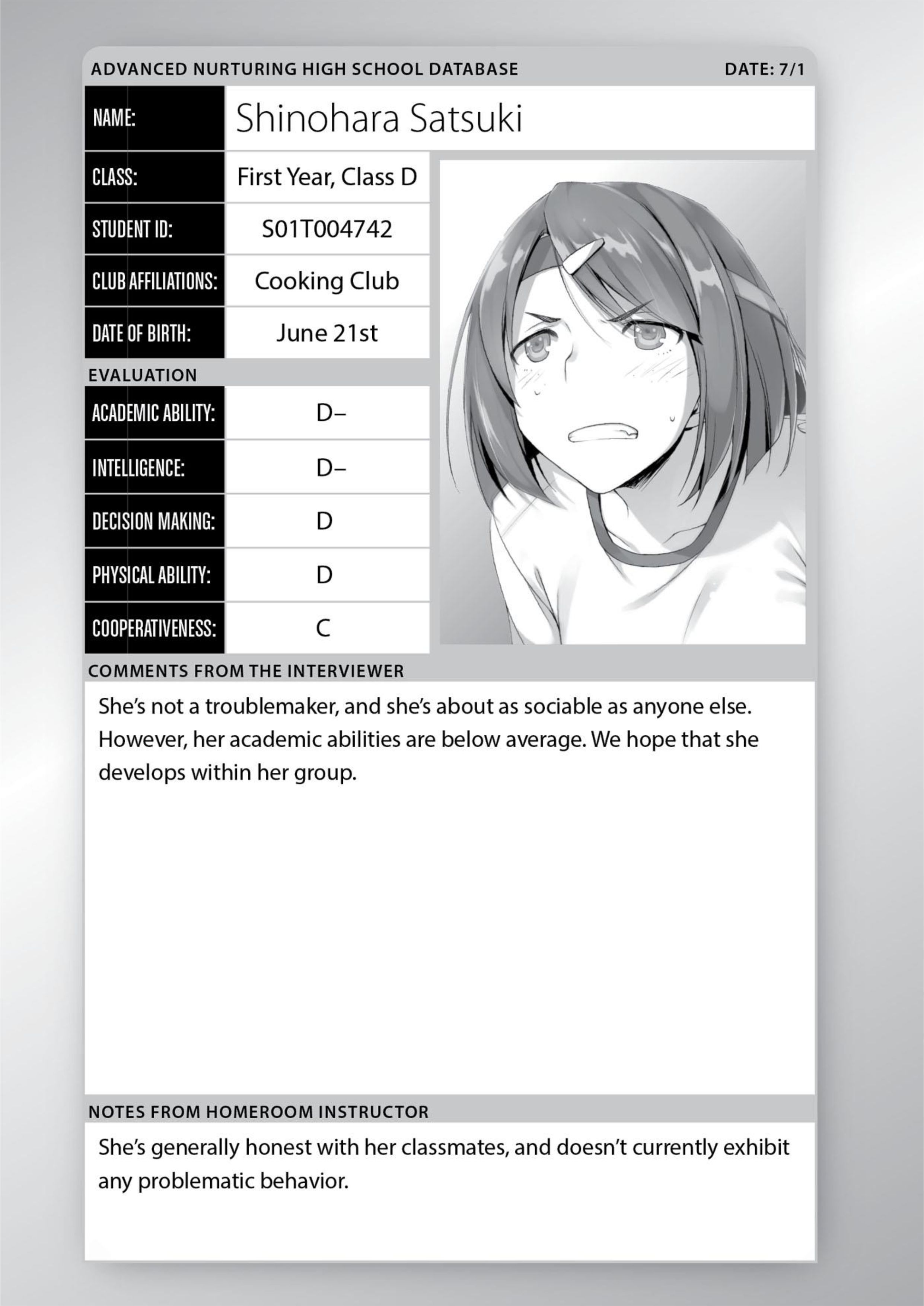 Youkoso Jitsuryoku Shijou Shugi no Kyoushitsu e V5 Illustration - Megumi Novel